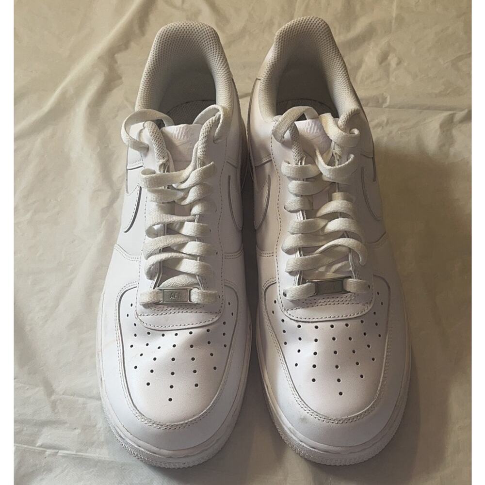 Nike Air Force 1 '07 Low Triple White Sneakers CW2288-111 Men White Leather 10.5 - Picture 3 of 10